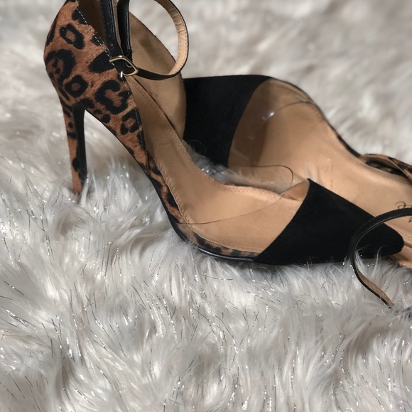 Julilee Size 10 Black/Leopard Pump Heels!!! - Picture 3 of 5